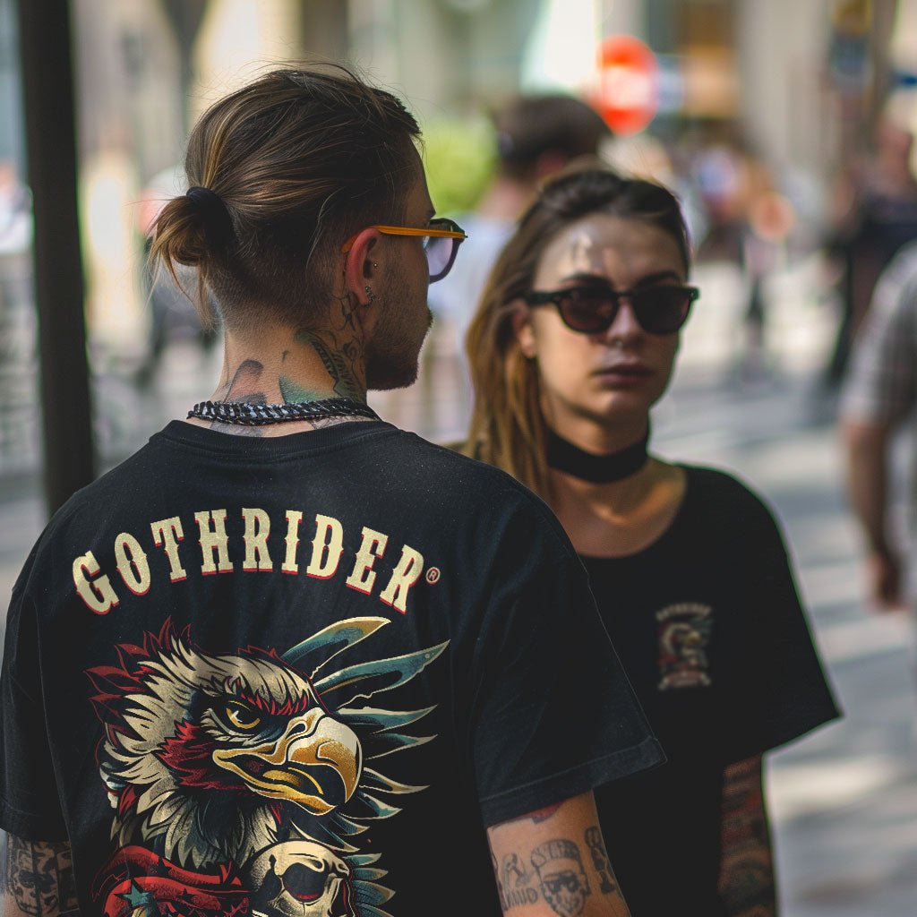 Eagle & Skull Unisex T - Shirt - GothRider Brand