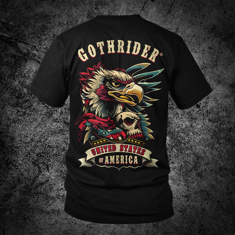 Eagle & Skull Unisex T - Shirt - GothRider Brand