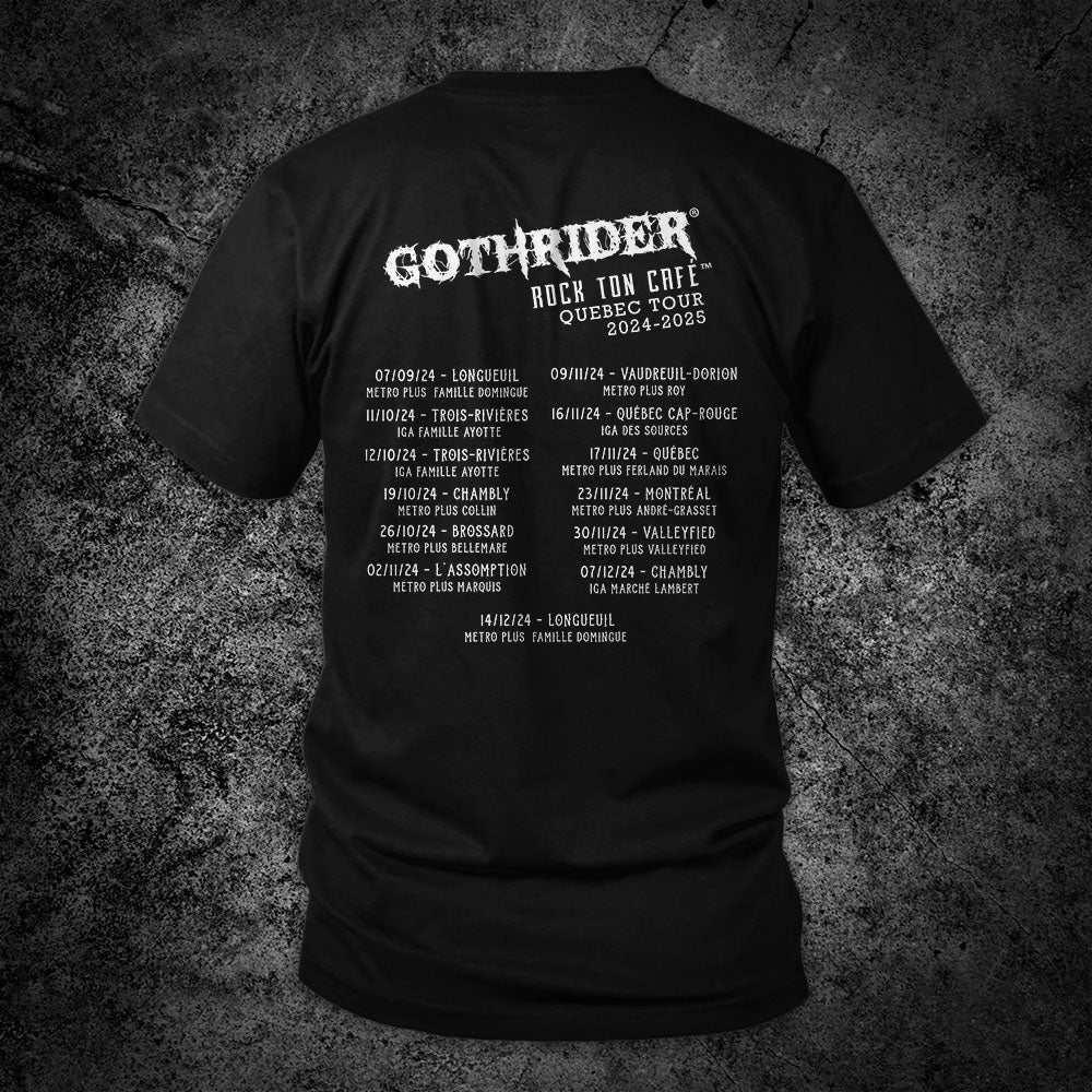 GothRider 2024 - 2025 Quebec Tasting Tour Unisex T-Shirt - GothRider Brand