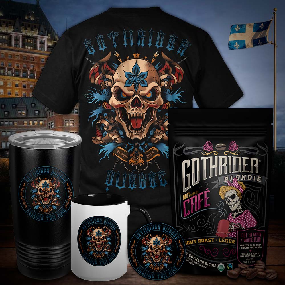 GothRider Rebel & Quebecois - T-Shirt Edition - GothRider Brand