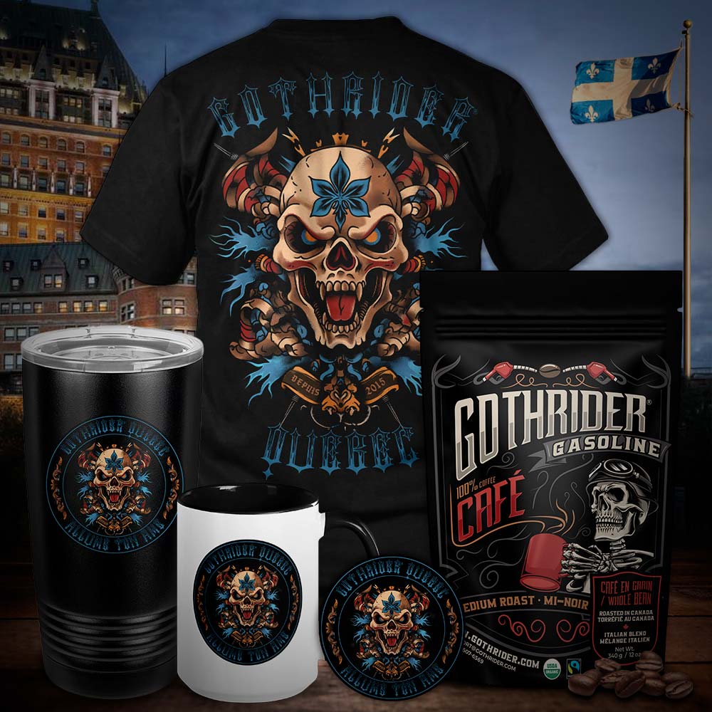 GothRider Rebel & Quebecois - T-Shirt Edition - GothRider Brand