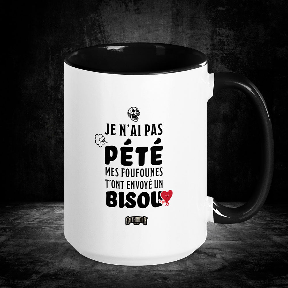 I didn't fart my but sent you a kiss Mug - French Edition - GothRider Brand