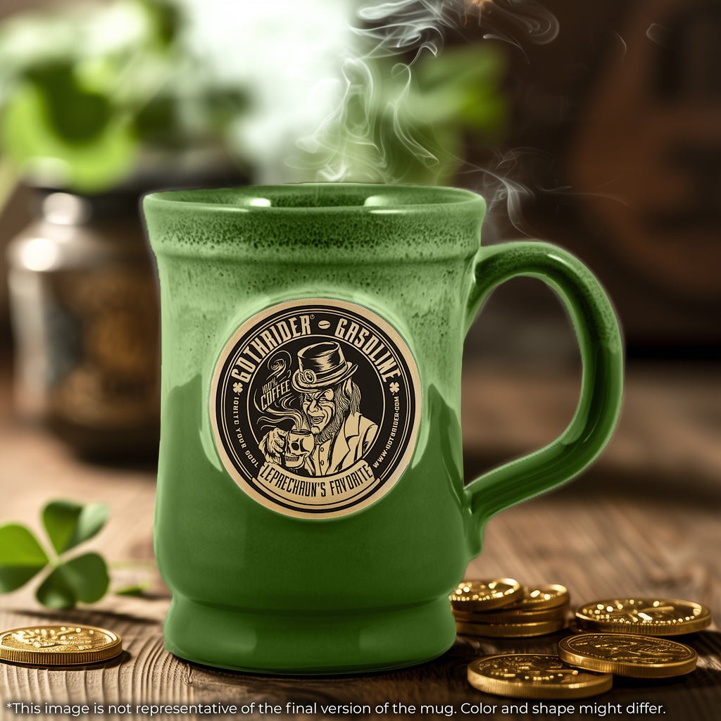 Leprechaun Coffee Limited Edition Deneen Pottery Mug - GothRider Brand