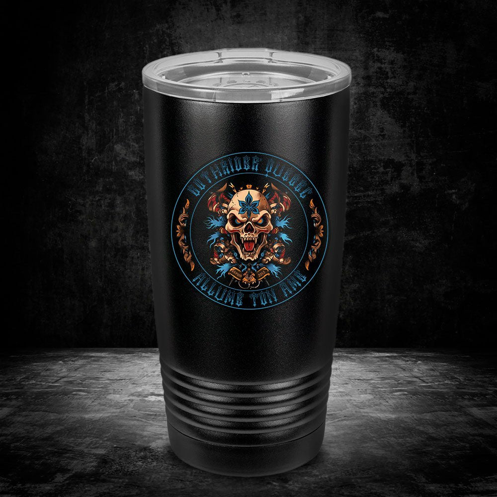 Rebel & Québécois UV 20 oz Tumbler - GothRider Brand