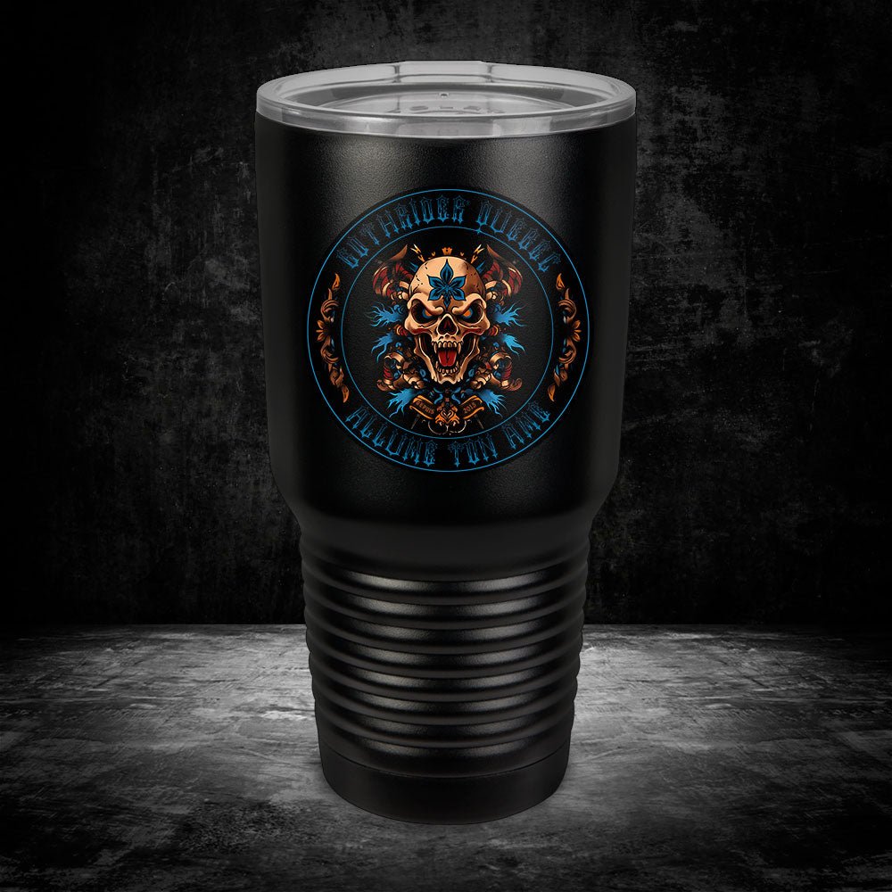 Rebel & Québécois UV 30 oz Tumbler - GothRider Brand